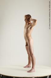 Nude Man White Standing poses - ALL Muscular Bald Standing poses - simple Multi angles poses Realistic